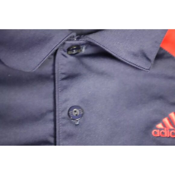 Adidas Golf Polo Shirt Men L Blue/Red Activewear Point Collared Logo Embroidered - Picture 4 of 9